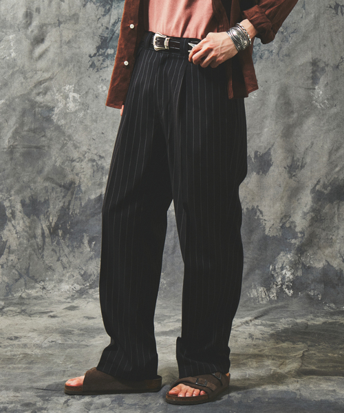 JOURNAL STANDARD（ジャーナルスタンダード）の「TR ストレート ワーク スラックス（スラックス・メンズ・ブラック系その他/チャコールグレー/ブラック・MEDIUM/LARGE）」の4枚目の写真