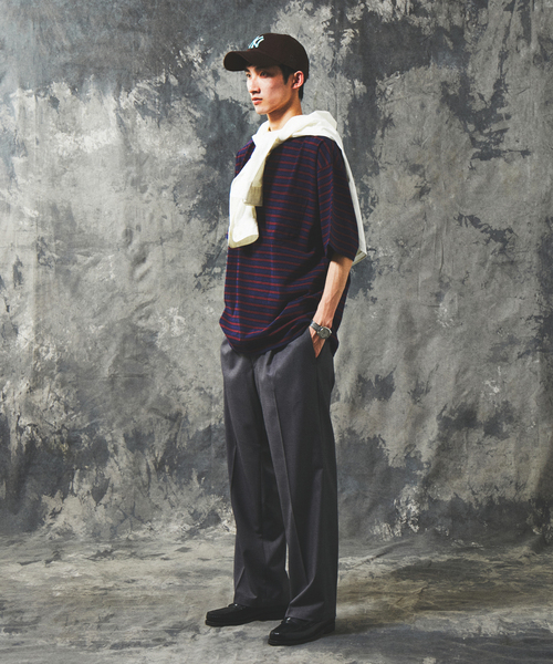 JOURNAL STANDARD（ジャーナルスタンダード）の「TR ストレート ワーク スラックス（スラックス・メンズ・ブラック系その他/チャコールグレー/ブラック・MEDIUM/LARGE）」の8枚目の写真