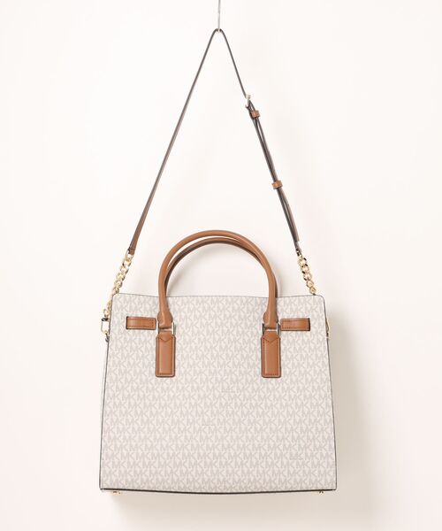 MICHAEL KORS（マイケルコース）の「HAMILTON MODERNE サッチェル ラージ - MKシグネチャー（ハンドバッグ・レディース・ホワイト系その他・FREE）」の5枚目の写真