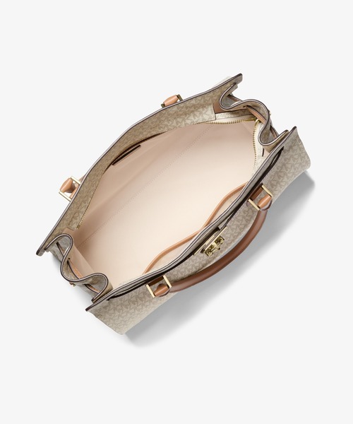 MICHAEL KORS（マイケルコース）の「HAMILTON MODERNE サッチェル ラージ - MKシグネチャー（ハンドバッグ・レディース・ホワイト系その他・FREE）」の3枚目の写真