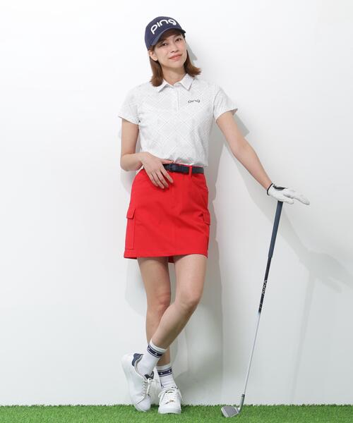 PING(ピン)の「【PING APPAREL】全方向ストレッチニットツイル フィット&ストレッチサイドポケットスカート <NATIVE> (LADIES)(スカート・レディース・ホワイト/ネイビー/ベージュ/レッド・XS/S/LL/M/L)」の12枚目の写真