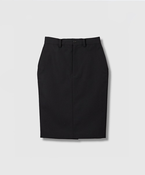 HOLIDAY（ホリデイ）の「WOOL TWILL MIDI SKIRT ウールツイルミディスカート（スカート・レディース・ブラック/カーキ・ONE SIZE）」の18枚目の写真