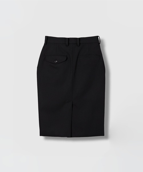 HOLIDAY（ホリデイ）の「WOOL TWILL MIDI SKIRT ウールツイルミディスカート（スカート・レディース・ブラック/カーキ・ONE SIZE）」の3枚目の写真