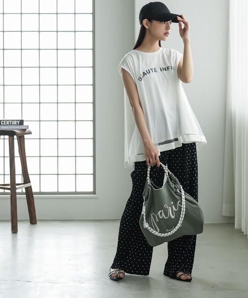mili an deni(ミリアンデニ)の「3WAYロゴ刺繍ロープトートバッグ(トートバッグ・レディース・ライトグレー/カーキ/アイボリー/ブラック・F)」の22枚目の写真