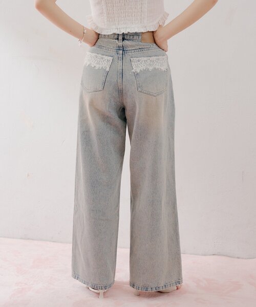 Chico（チコ）の「【WEB限定/3サイズ展開】ポケットレースワイドデニム（デニムパンツ・レディース・スカイブルー/ブルー/ネイビー/ブルー系その他・SMALL/MEDIUM/LARGE）」の20枚目の写真