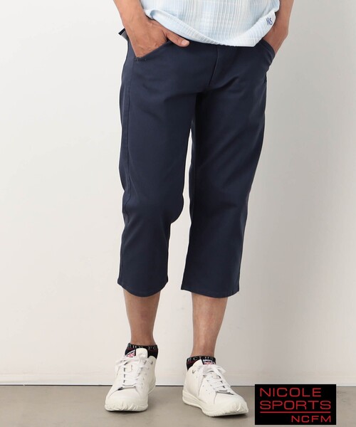 NICOLE CLUB FOR MEN(ニコルクラブフォーメン)の「【NICOLE SPORTS】シャンブレークロップドパンツ(その他パンツ・メンズ・ホワイト/その他2/ネイビー・L/M/XL/S)」の2枚目の写真