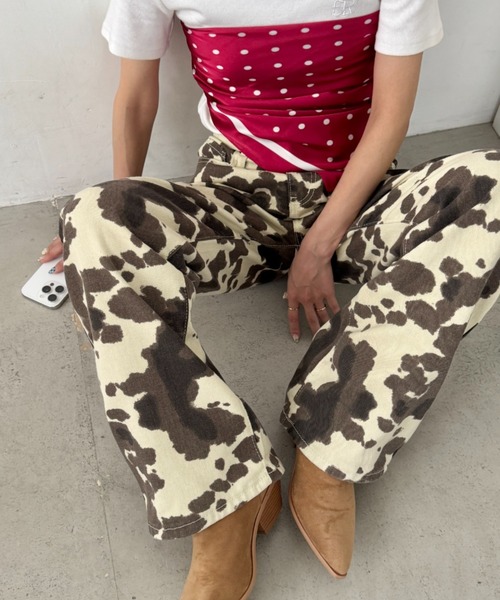 SOLLON.(ソルロン)の「カウプリントワイドパンツ(その他パンツ・レディース・アニマル・M)」の17枚目の写真