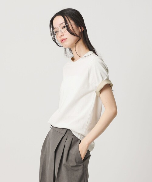 BEAUTY&YOUTH UNITED ARROWS(ビューティーアンドユースユナイテッドアローズ)の「コットン レイヤード クルーネックTシャツ(Tシャツ/カットソー・レディース・ライトブルー/ダークグレー/ホワイト・FREE)」の5枚目の写真