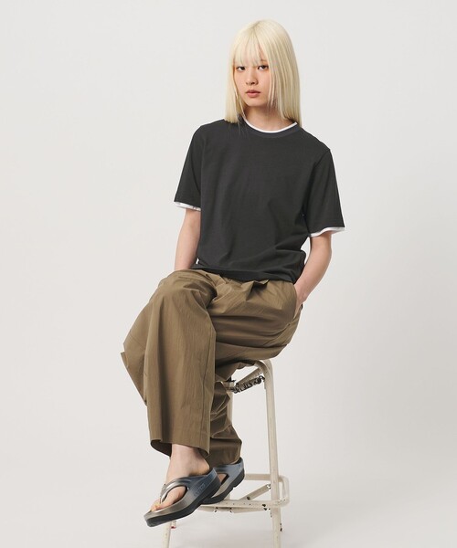BEAUTY&YOUTH UNITED ARROWS(ビューティーアンドユースユナイテッドアローズ)の「コットン レイヤード クルーネックTシャツ(Tシャツ/カットソー・レディース・ライトブルー/ダークグレー/ホワイト・FREE)」の8枚目の写真