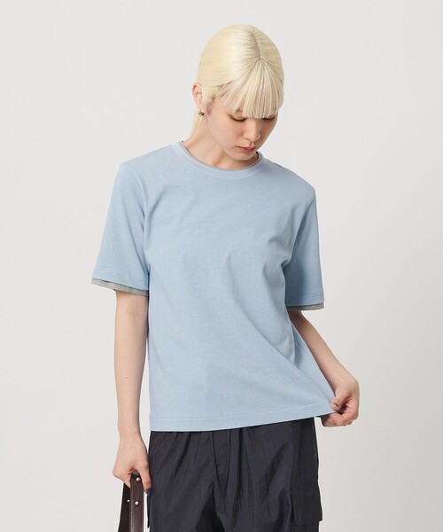 BEAUTY&YOUTH UNITED ARROWS(ビューティーアンドユースユナイテッドアローズ)の「コットン レイヤード クルーネックTシャツ(Tシャツ/カットソー・レディース・ライトブルー/ダークグレー/ホワイト・FREE)」の12枚目の写真