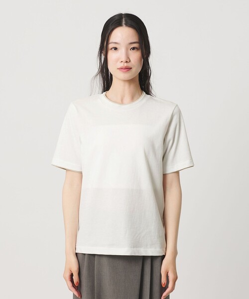 BEAUTY&YOUTH UNITED ARROWS(ビューティーアンドユースユナイテッドアローズ)の「コットン レイヤード クルーネックTシャツ(Tシャツ/カットソー・レディース・ライトブルー/ダークグレー/ホワイト・FREE)」の14枚目の写真