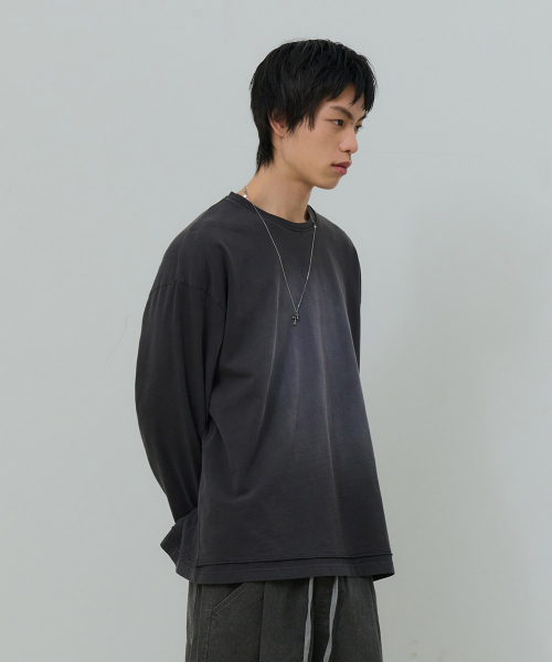 DESIRED(デシレッド)の「デッキウォッシング長袖Tシャツ-FASK5102B09(Tシャツ/カットソー・レディース・チャコールグレー・MEDIUM/LARGE/X-LARGE)」の3枚目の写真