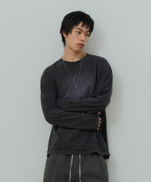 DESIRED(デシレッド)の「デッキウォッシング長袖Tシャツ-FASK5102B09(Tシャツ/カットソー・レディース・チャコールグレー・MEDIUM/LARGE/X-LARGE)」の5枚目の写真
