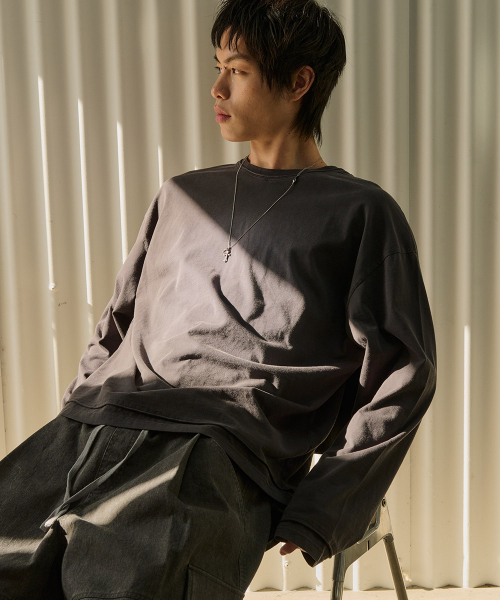 DESIRED(デシレッド)の「デッキウォッシング長袖Tシャツ-FASK5102B09(Tシャツ/カットソー・レディース・チャコールグレー・MEDIUM/LARGE/X-LARGE)」の6枚目の写真