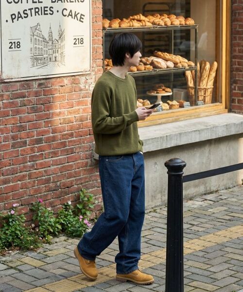 ANEWBROS（アニュブロス）の「ノバワイドウォッシングデニムパンツ6カラー[ANBD_8001]（スウェットパンツ・メンズ・ブルーグレー/ブルー/ノンウォッシュ/ダークブルー/ブラック・SMALL/MEDIUM/LARGE/X-LARGE/X-SMALL）」の7枚目の写真