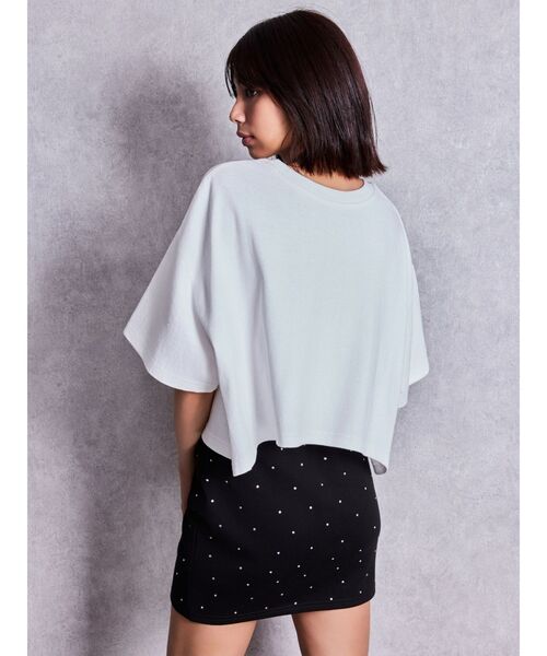 GYDA(ジェイダ)の「DualityルーズショートTシャツ(Tシャツ/カットソー・レディース・ブラック/オフホワイト/グレー・FREE)」の17枚目の写真