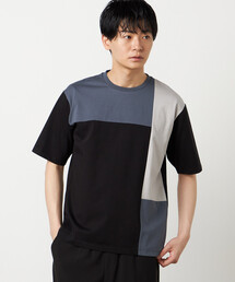 【接触冷感】USAコットン ブロッキングTシャツ