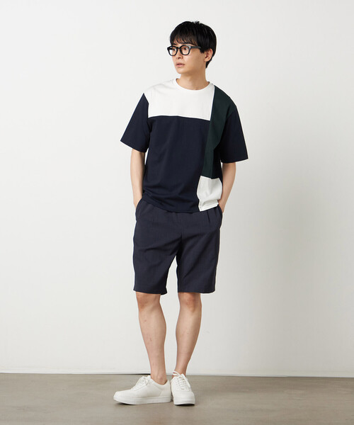COMME CA ISM(コムサイズム)の「【接触冷感】USAコットン ブロッキングTシャツ(Tシャツ/カットソー・メンズ・ブラック/ホワイト/サックスブルー/ネイビー・MEDIUM/LARGE/X-LARGE)」の11枚目の写真