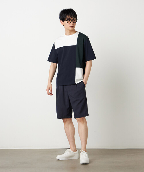 COMME CA ISM(コムサイズム)の「【接触冷感】USAコットン ブロッキングTシャツ(Tシャツ/カットソー・メンズ・ブラック/ホワイト/サックスブルー/ネイビー・MEDIUM/LARGE/X-LARGE)」の12枚目の写真