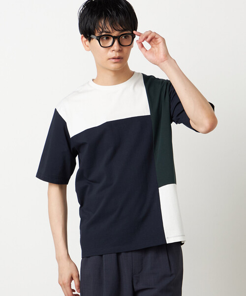 COMME CA ISM(コムサイズム)の「【接触冷感】USAコットン ブロッキングTシャツ(Tシャツ/カットソー・メンズ・ブラック/ホワイト/サックスブルー/ネイビー・MEDIUM/LARGE/X-LARGE)」の13枚目の写真