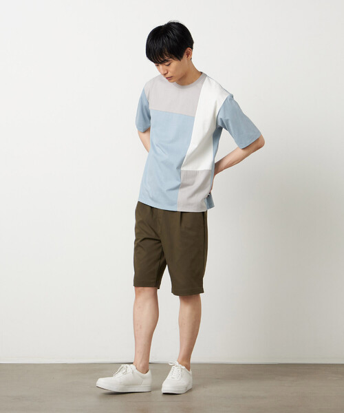 COMME CA ISM(コムサイズム)の「【接触冷感】USAコットン ブロッキングTシャツ(Tシャツ/カットソー・メンズ・ブラック/ホワイト/サックスブルー/ネイビー・MEDIUM/LARGE/X-LARGE)」の16枚目の写真