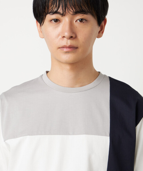 COMME CA ISM(コムサイズム)の「【接触冷感】USAコットン ブロッキングTシャツ(Tシャツ/カットソー・メンズ・ブラック/ホワイト/サックスブルー/ネイビー・MEDIUM/LARGE/X-LARGE)」の21枚目の写真