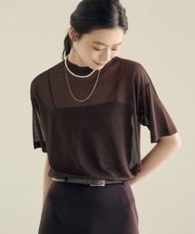シアーニットTシャツ