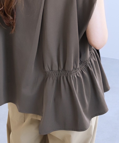 reca（レカ）の「【接触冷感】アシメタックギャザーTシャツ（Tシャツ/カットソー・レディース・チャコールグレー/プラム/オフホワイト・FREE）」の20枚目の写真