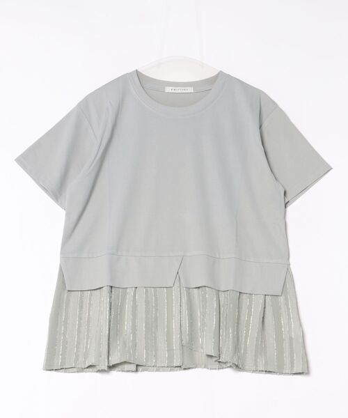 BITTOKO（ビットコ）の「透け素材コンビプルオーバー（Tシャツ/カットソー・レディース・ホワイト/ブラック/グレー・FREE）」の7枚目の写真