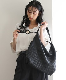 ZOZO限定 編み込みデザインワンハンドルBIGトートバッグ