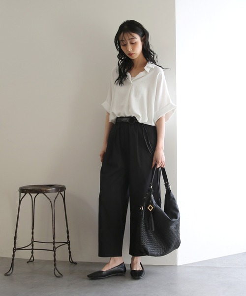No one knows（ノーワンノーズ）の「ZOZO限定 編み込みデザインワンハンドルBIGトートバッグ（トートバッグ・レディース・ブラック/タン・FREE）」の12枚目の写真