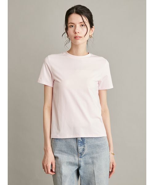 Mila Owen(ミラオーウェン)の「【接触冷感】【冷感持続】ICEDFABRICコンパクトTシャツ(Tシャツ/カットソー・レディース・ホワイト/ライトブルー/ネイビー/レッド/ピンク/ブラウン・1/0)」の5枚目の写真