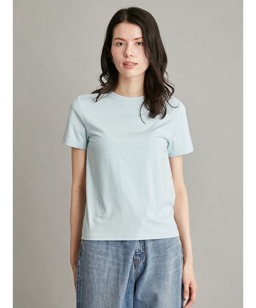 Mila Owen(ミラオーウェン)の「【接触冷感】【冷感持続】ICEDFABRICコンパクトTシャツ(Tシャツ/カットソー・レディース・ホワイト/ライトブルー/ネイビー/レッド/ピンク/ブラウン・1/0)」の3枚目の写真