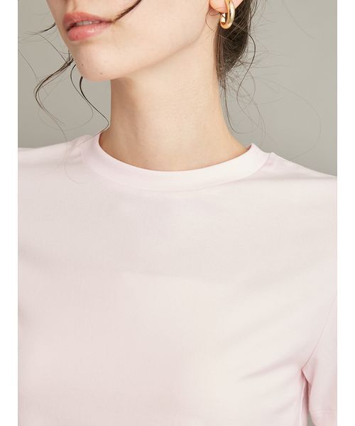 Mila Owen(ミラオーウェン)の「【接触冷感】【冷感持続】ICEDFABRICコンパクトTシャツ(Tシャツ/カットソー・レディース・ホワイト/ライトブルー/ネイビー/レッド/ピンク/ブラウン・1/0)」の13枚目の写真
