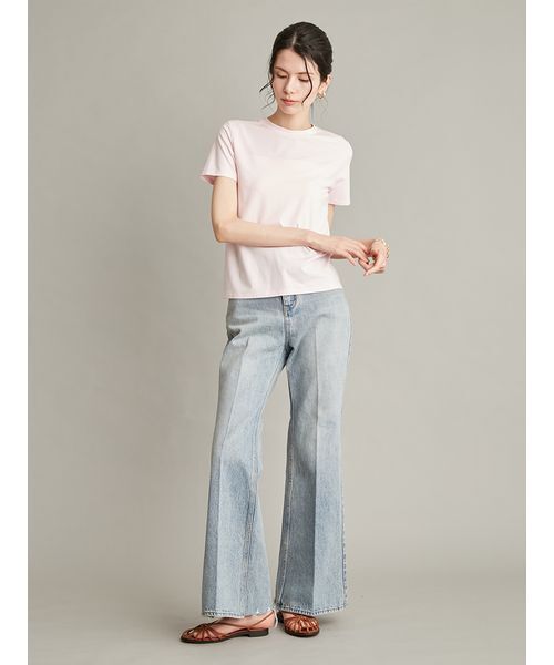 Mila Owen(ミラオーウェン)の「【接触冷感】【冷感持続】ICEDFABRICコンパクトTシャツ(Tシャツ/カットソー・レディース・ホワイト/ライトブルー/ネイビー/レッド/ピンク/ブラウン・1/0)」の16枚目の写真