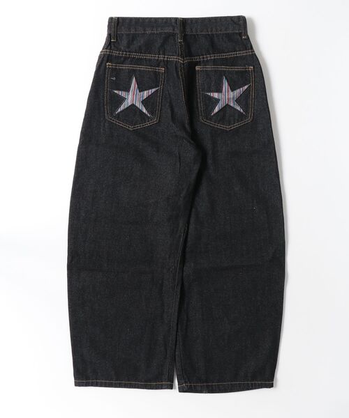 FUNdaysion(ファンデイション)の「スターワイドデニムパンツ(デニムパンツ・レディース・ブラック・L/M/S)」の16枚目の写真