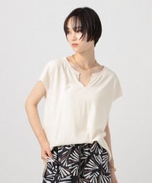 BAYFLOW | [ヴィンテージ感のある柔らかな着心地]メランジキーネックTシャツ(Tシャツ/カットソー)