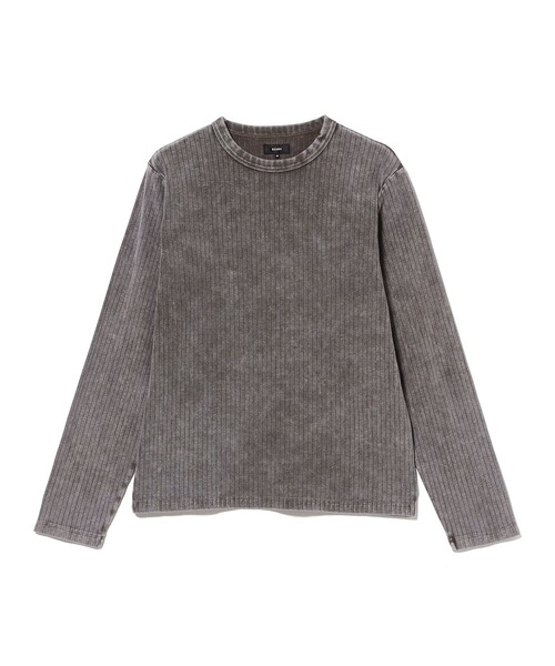 BEAMS(ビームス)の「フェード リブ ロングスリーブTシャツ(Tシャツ/カットソー・メンズ・ブラウン/グレー・XL/M/L/S)」の1枚目の写真