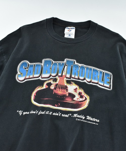 LABORATORY R(ラボラトリーアール)の「【USED】Y2K JERZEES “Sad Boy Trouble” バンドTシャツ(Tシャツ/カットソー・メンズ・ブラック・LARGE)」の2枚目の写真