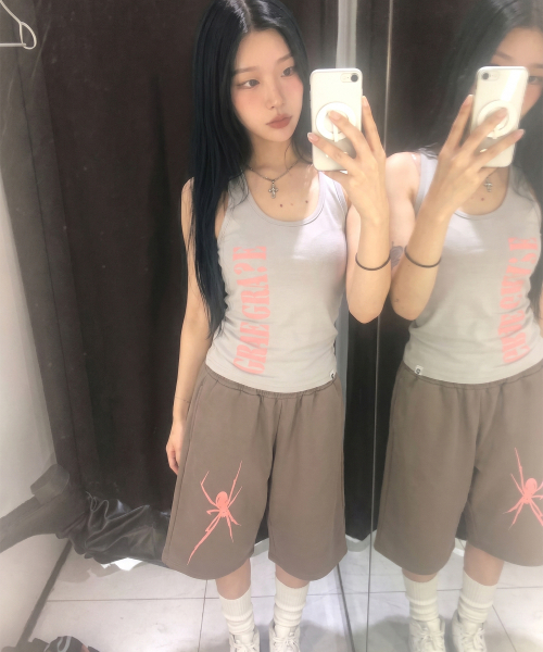GRAVER（グレーバー）の「[ユニセックス]GRAE GRAVE バミューダパンツ_2カラー（スウェットパンツ・レディース・ブラック/アッシュブラウン・ONE SIZE）」の11枚目の写真