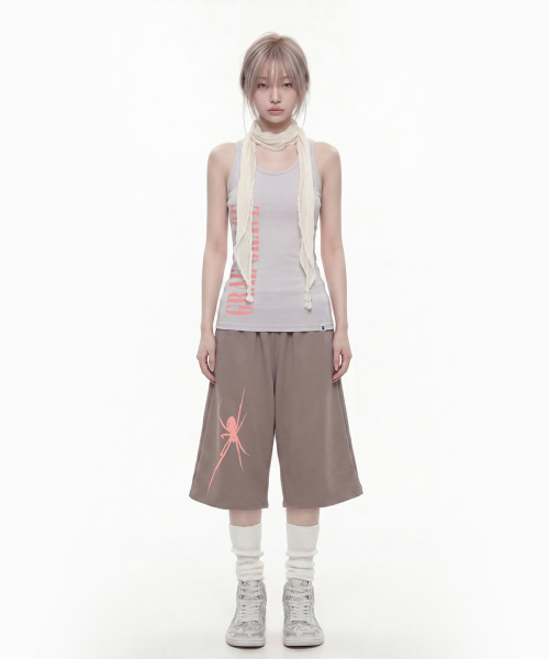 GRAVER（グレーバー）の「[ユニセックス]GRAE GRAVE バミューダパンツ_2カラー（スウェットパンツ・レディース・ブラック/アッシュブラウン・ONE SIZE）」の5枚目の写真