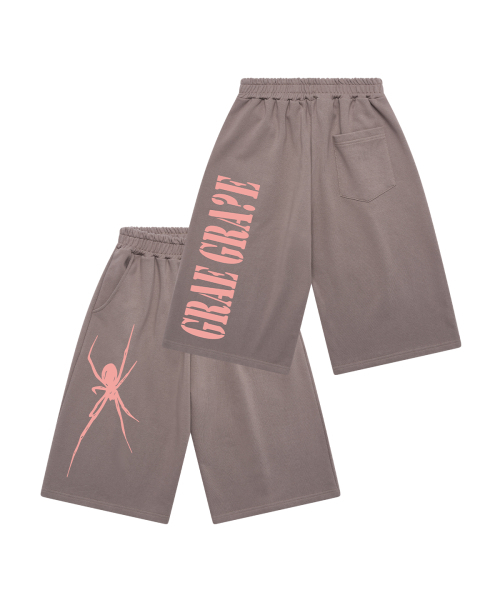 GRAVER（グレーバー）の「[ユニセックス]GRAE GRAVE バミューダパンツ_2カラー（スウェットパンツ・レディース・ブラック/アッシュブラウン・ONE SIZE）」の4枚目の写真