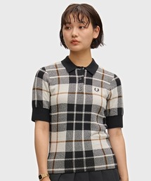 Boucle Tartan Knitted Shirt／ブークレタータンチェックニットシャツ