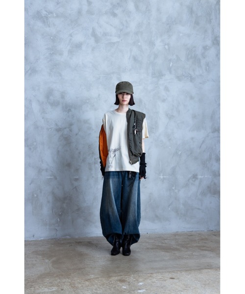 TAMYU(タミュー)の「TAMYU - Tau Graphic Tee / タウグラフィックTシャツ(Tシャツ/カットソー・メンズ・アイボリー/ブラック/チャコールグレー・FREE/SMALL)」の8枚目の写真