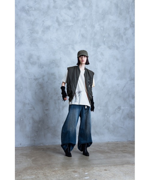 TAMYU(タミュー)の「TAMYU - Tau Graphic Tee / タウグラフィックTシャツ(Tシャツ/カットソー・メンズ・アイボリー/ブラック/チャコールグレー・FREE/SMALL)」の9枚目の写真