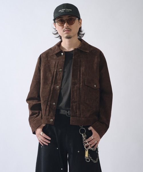 Lui's(ルイス)の「ピッグスウェードトラッカージャケット(ブルゾン・メンズ・ブラウン/ブラック・S/M)」の1枚目の写真