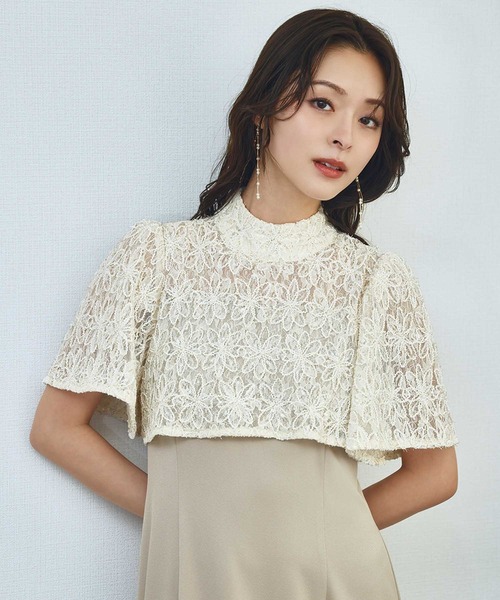 girl(ガール)の「レースドッキングマーメイドフリルドレス 結婚式 ワンピース パーティードレス オケージョンドレス お呼ばれ 二次会 成人式 同窓会 謝恩会《着用動画あり》(ドレス・レディース・グレー/アイボリー系/ベージュ・L/M/S/2L)」の14枚目の写真