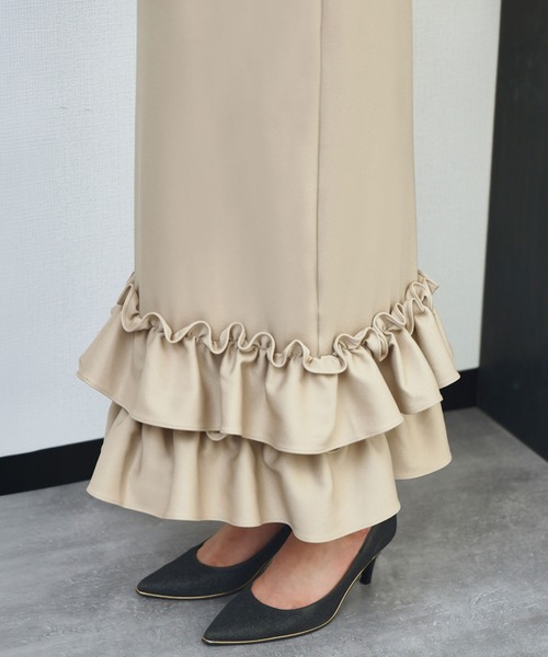 girl(ガール)の「レースドッキングマーメイドフリルドレス 結婚式 ワンピース パーティードレス オケージョンドレス お呼ばれ 二次会 成人式 同窓会 謝恩会《着用動画あり》(ドレス・レディース・グレー/アイボリー系/ベージュ・L/M/S/2L)」の16枚目の写真
