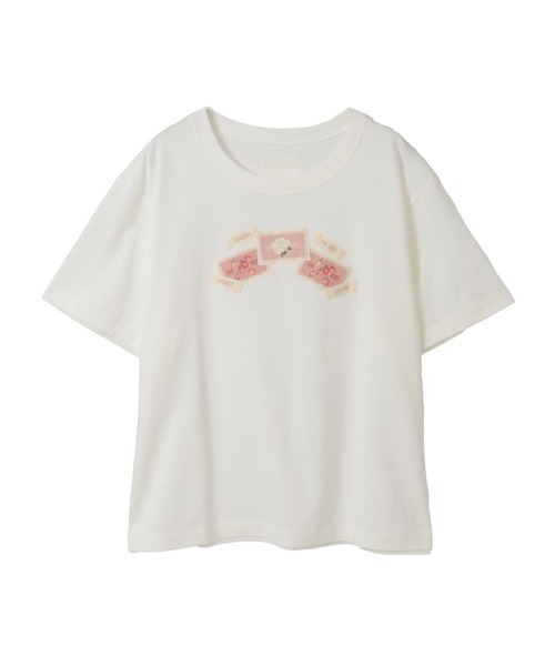 PINK HOUSE(ピンクハウス)の「ネームワッペンいっぱいカットソー(Tシャツ/カットソー・レディース・ネイビー×ホワイト/ブラック×ホワイト/ホワイト×レッド/ホワイト・フリー)」の2枚目の写真