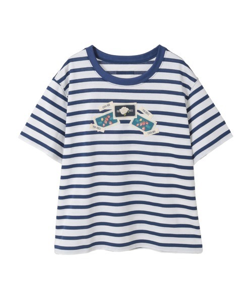PINK HOUSE(ピンクハウス)の「ネームワッペンいっぱいカットソー(Tシャツ/カットソー・レディース・ネイビー×ホワイト/ブラック×ホワイト/ホワイト×レッド/ホワイト・フリー)」の4枚目の写真